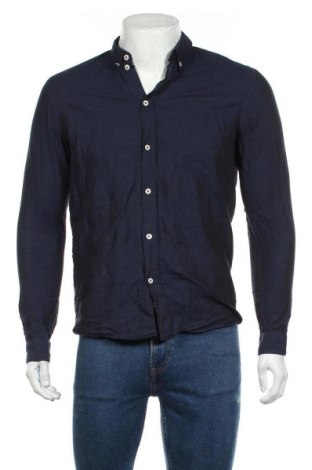 Pánská košile  Samsoe & Samsoe, Velikost M, Barva Modrá, 55% bavlna, 45% len, Cena  461,00 Kč