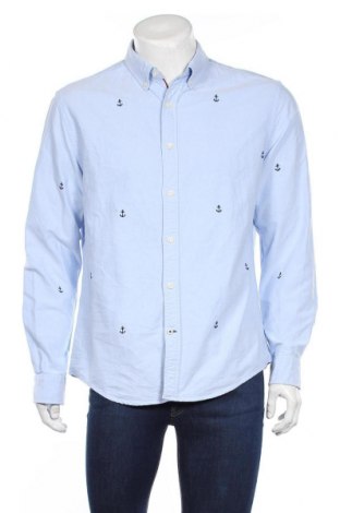 Мъжка риза Tommy Hilfiger, Размер L, Цвят Син, Памук, Цена 40,95 лв.