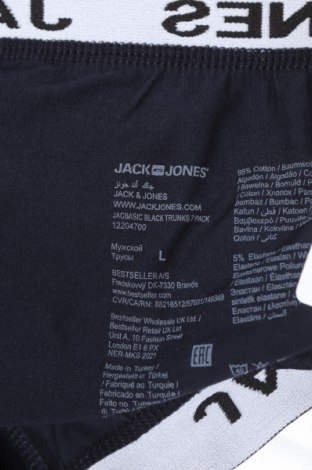 Ανδρικά μποξεράκια Jack & Jones, Μέγεθος L, Χρώμα Μπλέ, 95% βαμβάκι, 5% ελαστάνη, Τιμή 8,12 €