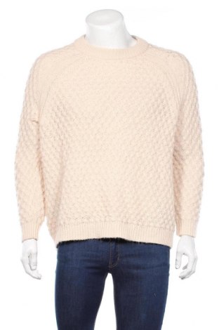 Мъжки пуловер H&M, Размер S, Цвят Екрю, 80% акрил, 20% полиамид, Цена 25,20 лв.