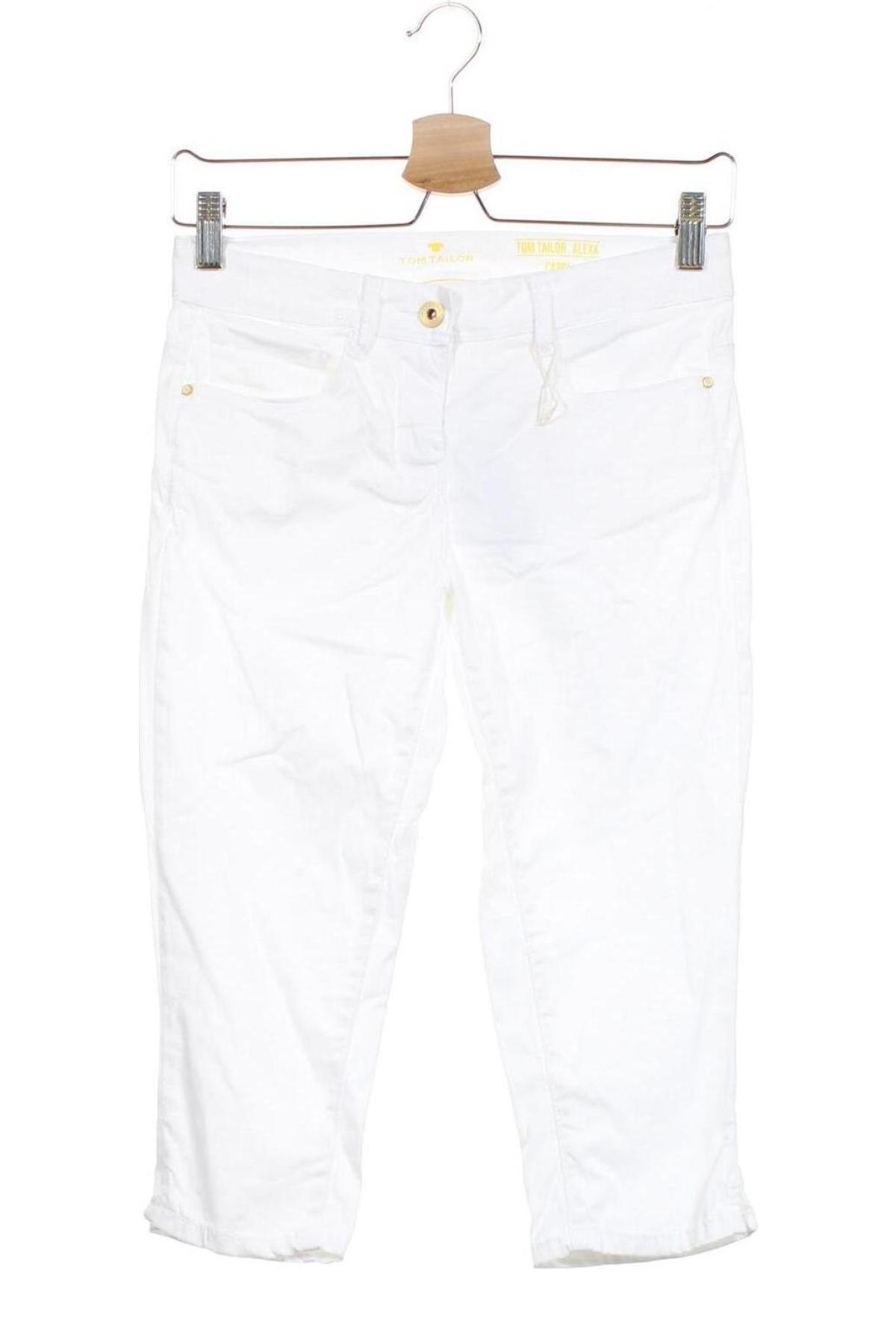 Дамски панталон Tom Tailor, Размер XS, Цвят Бял, Цена 59,00 лв.