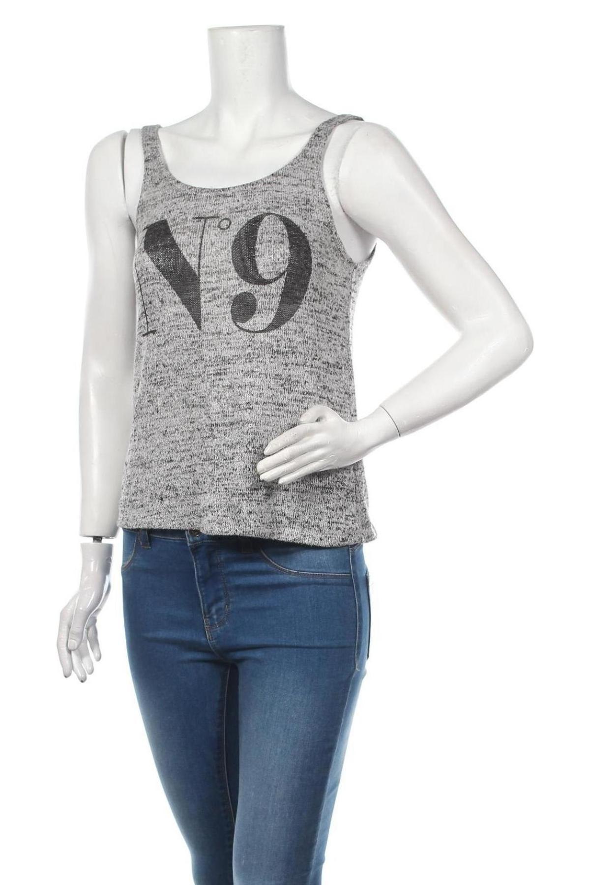 Γυναικείο αμάνικο μπλουζάκι H&M Divided, Μέγεθος S, Χρώμα Γκρί, 51% βισκόζη, 47% πολυεστέρας, 2% ελαστάνη, Τιμή 7,50 €