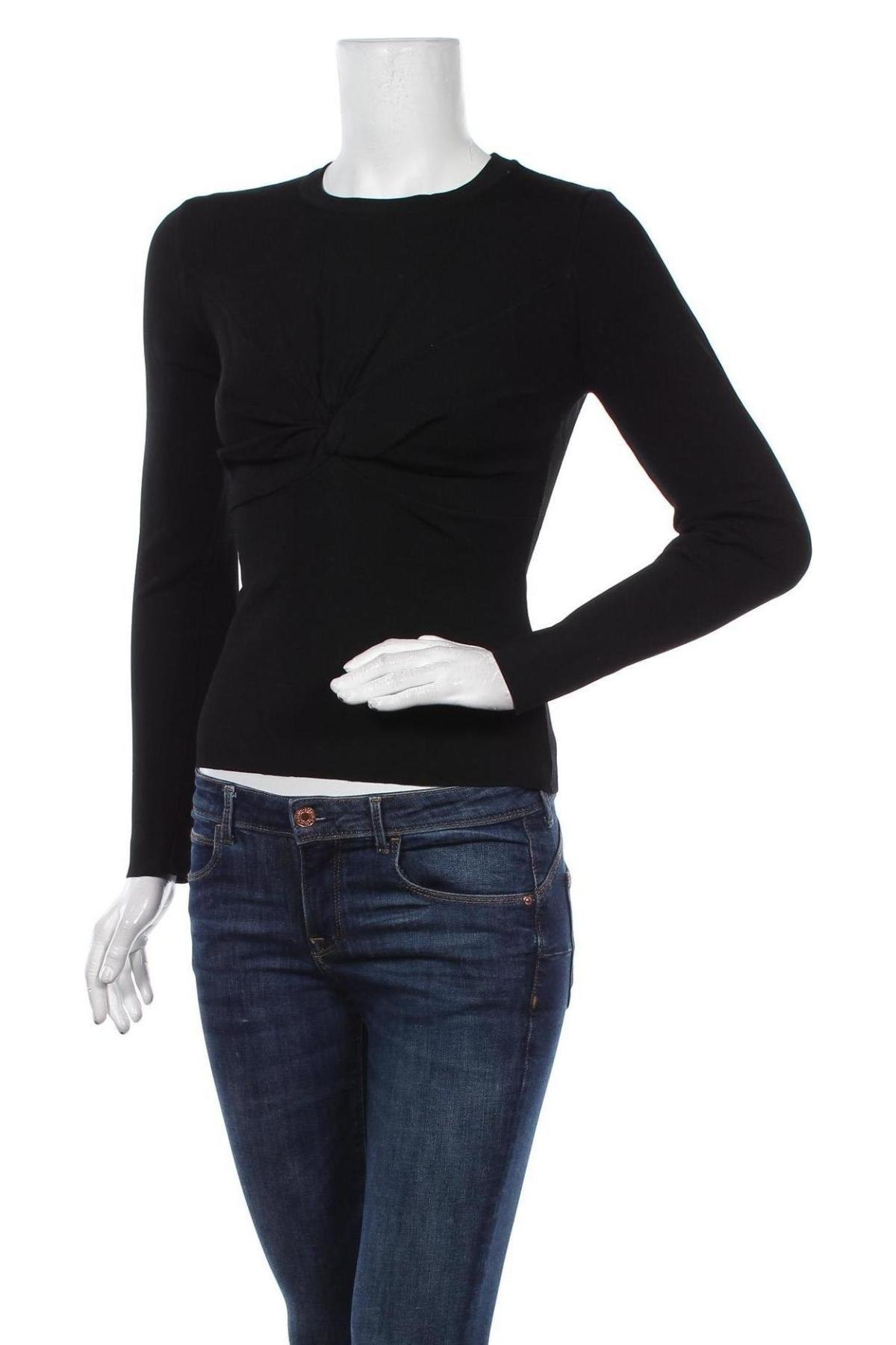 Дамски пуловер Zara, Размер S, Цвят Черен, 55% вискоза, 45% полиамид, Цена 44,25 лв.