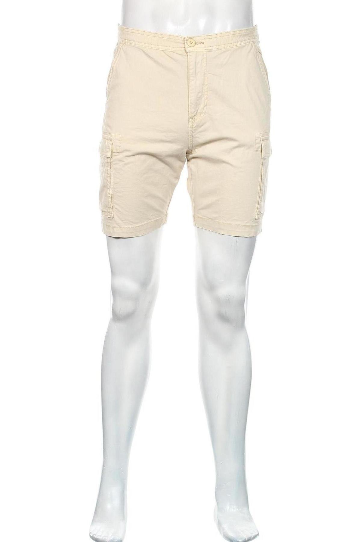 Мъжки къс панталон Indicode, Размер S, Цвят Екрю, 98% памук, 2% еластан, Цена 22,77 лв.