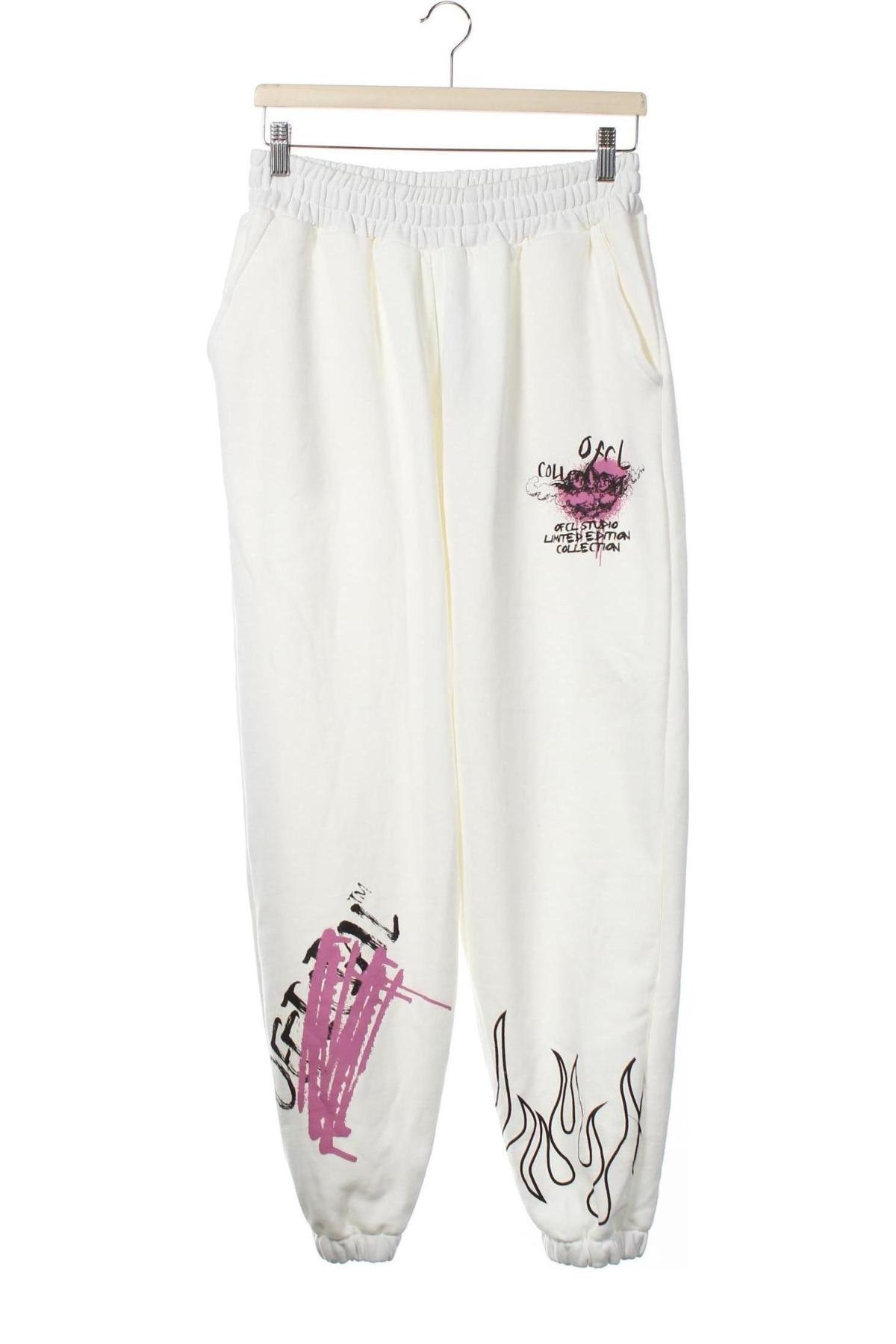 Damen Sporthose Boohoo, Größe S, Farbe Weiß, 65% Baumwolle, 35% Polyester, Preis 21,47 €