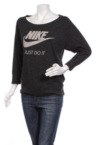 Bluză de femei Nike, Mărime M, Culoare Gri, 60% bumbac, 40% poliester, Preț 174,34 Lei