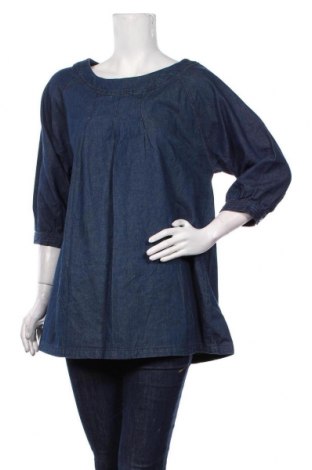 Γυναικεία μπλούζα Woman Collection, Μέγεθος L, Χρώμα Μπλέ, Βαμβάκι, Τιμή 21,65 €