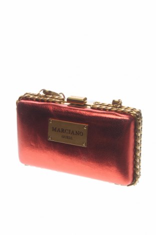 Дамска чанта Guess By Marciano, Цвят Оранжев, Естествена кожа, Цена 148,32 лв.
