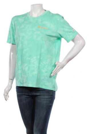 Γυναικείο t-shirt Champion, Μέγεθος S, Χρώμα Πράσινο, Βαμβάκι, Τιμή 21,81 €