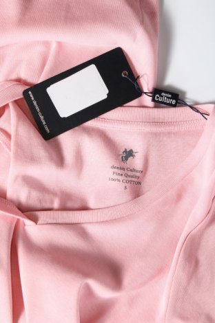 Γυναικείο t-shirt Denim Culture, Μέγεθος S, Χρώμα Ρόζ , Βαμβάκι, Τιμή 19,67 €