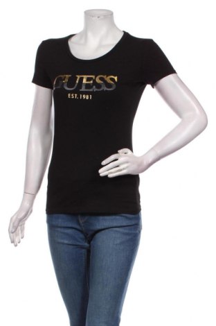 Дамска тениска Guess, Размер S, Цвят Черен, 95% памук, 5% еластан, Цена 89,00 лв.