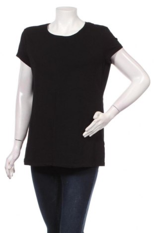 Damski T-shirt H&M, Rozmiar XL, Kolor Czarny, 95% bawełna, 5% elastyna, Cena 73,57 zł