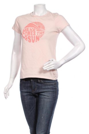 Damski T-shirt Q/S by S.Oliver, Rozmiar XS, Kolor Różowy, Bawełna, Cena 73,57 zł