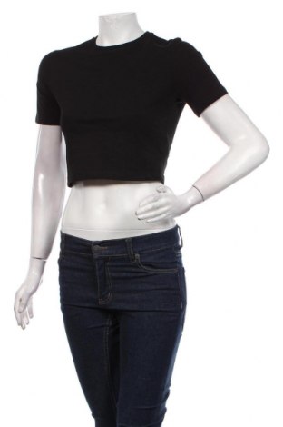 Γυναικείο t-shirt Weekday, Μέγεθος M, Χρώμα Μαύρο, 93% βαμβάκι, 7% ελαστάνη, Τιμή 7,04 €