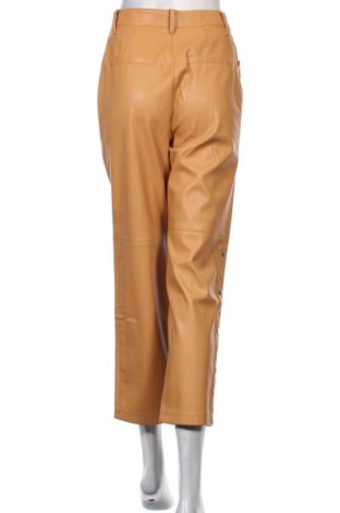 Pantaloni de piele pentru damă NA-KD, Mărime S, Culoare Galben, Preț 391,45 Lei
