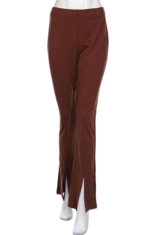 Damskie spodnie NA-KD, Rozmiar XL, Kolor Brązowy, 70% wiskoza, 26% poliester, 4% elastyna, Cena 100,27 zł