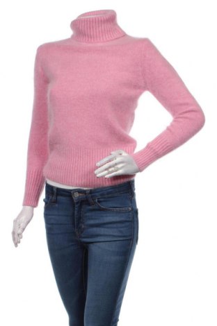 Дамски пуловер, Размер S, Цвят Розов, 65% памук, 35% ангора, Цена 36,00 лв.
