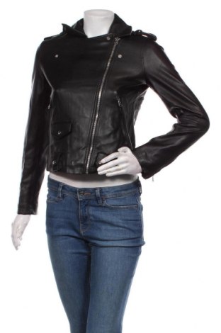 Γυναικείο δερμάτινο μπουφάν Zara, Μέγεθος XS, Χρώμα Μαύρο, Δερματίνη, Τιμή 27,84 €