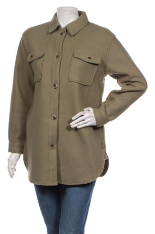 Дамско палто Pieces, Размер XS, Цвят Зелен, Полиестер, Цена 45,90 лв.