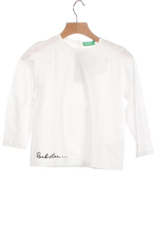 Dziecięca bluzka United Colors Of Benetton, Rozmiar 2-3y/ 98-104 cm, Kolor Biały, Bawełna, Cena 52,78 zł