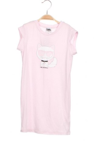 Детска рокля Karl Lagerfeld, Размер 3-4y/ 104-110 см, Цвят Розов, 47% памук, 46% модал, 7% еластан, Цена 144,00 лв.