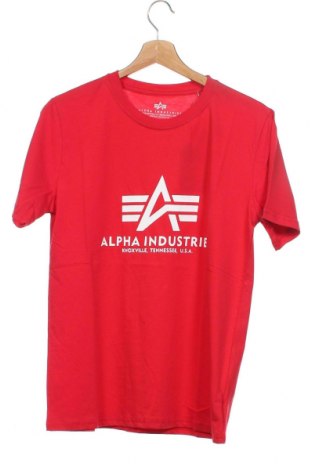 Детска тениска Alpha Industries, Размер 15-18y/ 170-176 см, Цвят Червен, Памук, Цена 32,45 лв.