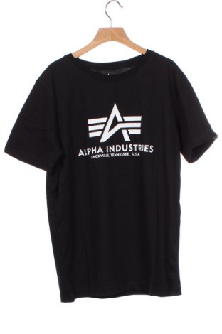 Детска тениска Alpha Industries, Размер 15-18y/ 170-176 см, Цвят Черен, Памук, Цена 36,00 лв.
