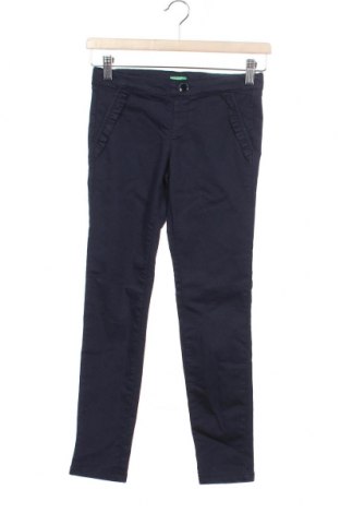 Pantaloni pentru copii United Colors Of Benetton, Mărime 8-9y/ 134-140 cm, Culoare Albastru, 67% bumbac, 29% poliester, Preț 85,53 Lei
