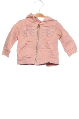 Gyerek sweatshirt Guess, Méret 3-6m / 62-68 cm, Szín Rózsaszín, 90% pamut, 10% poliészter, Ár 14 207 Ft