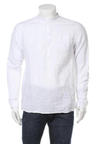 Męska bluzka Pier One, Rozmiar M, Kolor Biały, 55% bawełna, 45% len, Cena 57,57 zł