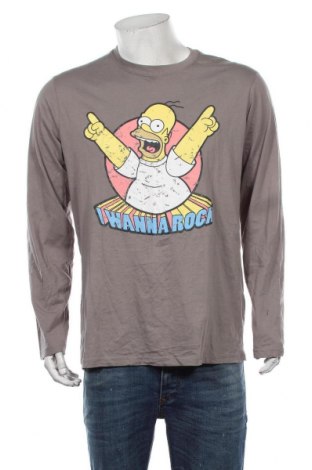 Męska bluzka The Simpsons, Rozmiar XL, Kolor Szary, Bawełna, Cena 111,95 zł