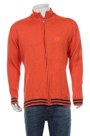 Jachetă tricotată de bărbați Burton of London, Mărime XL, Culoare Portocaliu, 50% bumbac, 50%acril, Preț 174,34 Lei