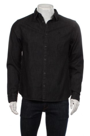 Мъжка риза AllSaints, Размер M, Цвят Черен, Памук, Цена 80,55 лв.