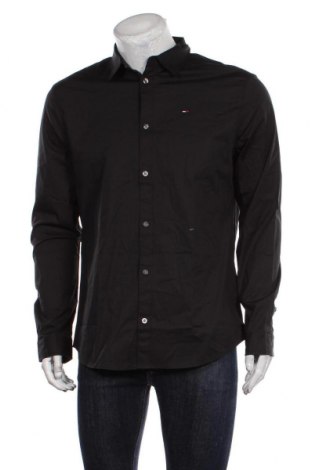 Мъжка риза Tommy Hilfiger, Размер XL, Цвят Черен, 97% памук, 3% еластан, Цена 103,95 лв.