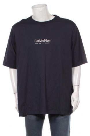 Tricou de bărbați Calvin Klein, Mărime 3XL, Culoare Albastru, Bumbac, Preț 96,71 Lei