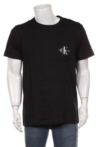 Męski T-shirt Calvin Klein Jeans, Rozmiar XL, Kolor Czarny, Bawełna, Cena 92,65 zł