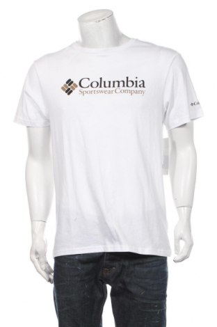 Męski T-shirt Columbia, Rozmiar M, Kolor Biały, Bawełna, Cena 105,28 zł