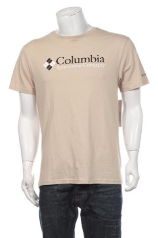 Męski T-shirt Columbia, Rozmiar M, Kolor Beżowy, Bawełna, Cena 105,28 zł