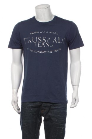 Tricou de bărbați Trussardi Jeans, Mărime XL, Culoare Albastru, Bumbac, Preț 171,05 Lei