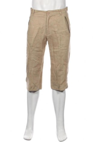Ανδρικό κοντό παντελόνι, Μέγεθος M, Χρώμα  Μπέζ, Λινό, Τιμή 17,32 €