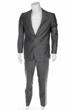 Мъжки костюм Cacharel, Размер M, Цвят Сив, 80% вълна, 20% коприна, Цена 207,00 лв.