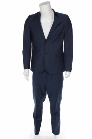 Мъжки костюм Paul Smith, Размер L, Цвят Син, 84% вълна, 16% мохер, Цена 310,00 лв.