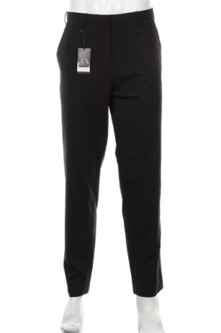 Мъжки панталон Armani Exchange, Размер L, Цвят Черен, 53% полиестер, 43% вълна, 4% еластан, Цена 209,00 лв.