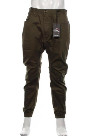 Pantaloni de bărbați Publish, Mărime L, Culoare Verde, 98% bumbac, 2% elastan, Preț 341,94 Lei