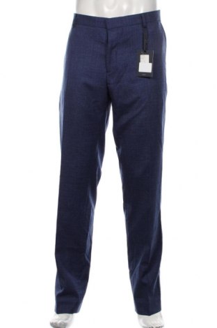 Pantaloni de bărbați Tommy Hilfiger, Mărime XL, Culoare Albastru, 92% lână, 8% bumbac, Preț 432,40 Lei