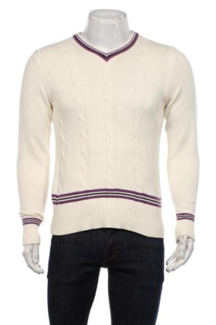 Мъжки пуловер Ben Sherman, Размер M, Цвят Екрю, Памук, Цена 75,00 лв.