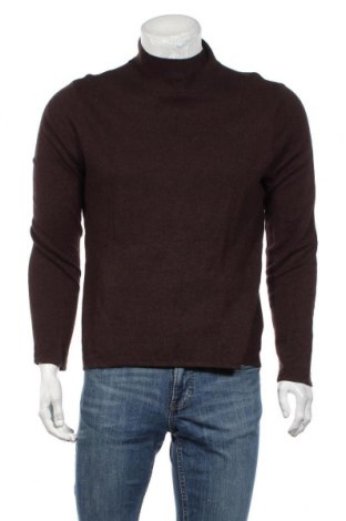 Мъжки пуловер H&M, Размер M, Цвят Кафяв, 50% памук, 50% модал, Цена 53,00 лв.