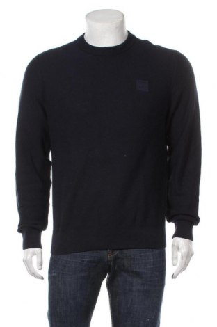 Pánsky sveter  Hugo Boss, Veľkosť L, Farba Modrá, 95% bavlna, 5% kašmír, Cena  89,38 €