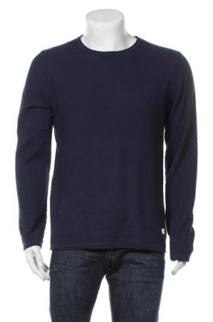 Ανδρικό πουλόβερ Jack & Jones, Μέγεθος L, Χρώμα Μπλέ, Βαμβάκι, Τιμή 16,06 €