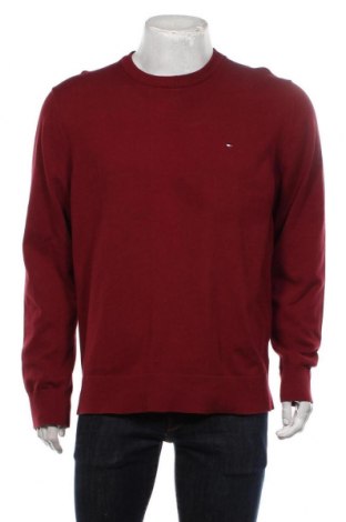Мъжки пуловер Tommy Hilfiger, Размер XL, Цвят Червен, 81% памук, 19% полиестер, Цена 114,95 лв.